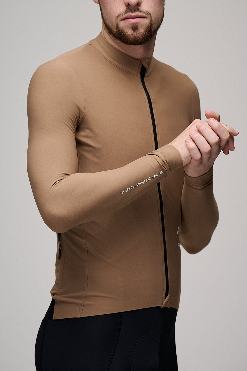 Off-Season Long Sleeve Cycling Jersey | Mocha