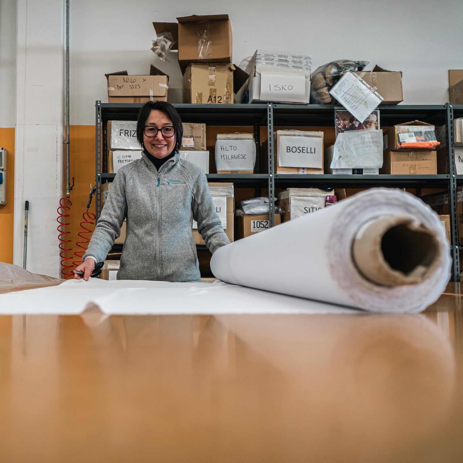 A worker in the Angry Pablo factory in Italy