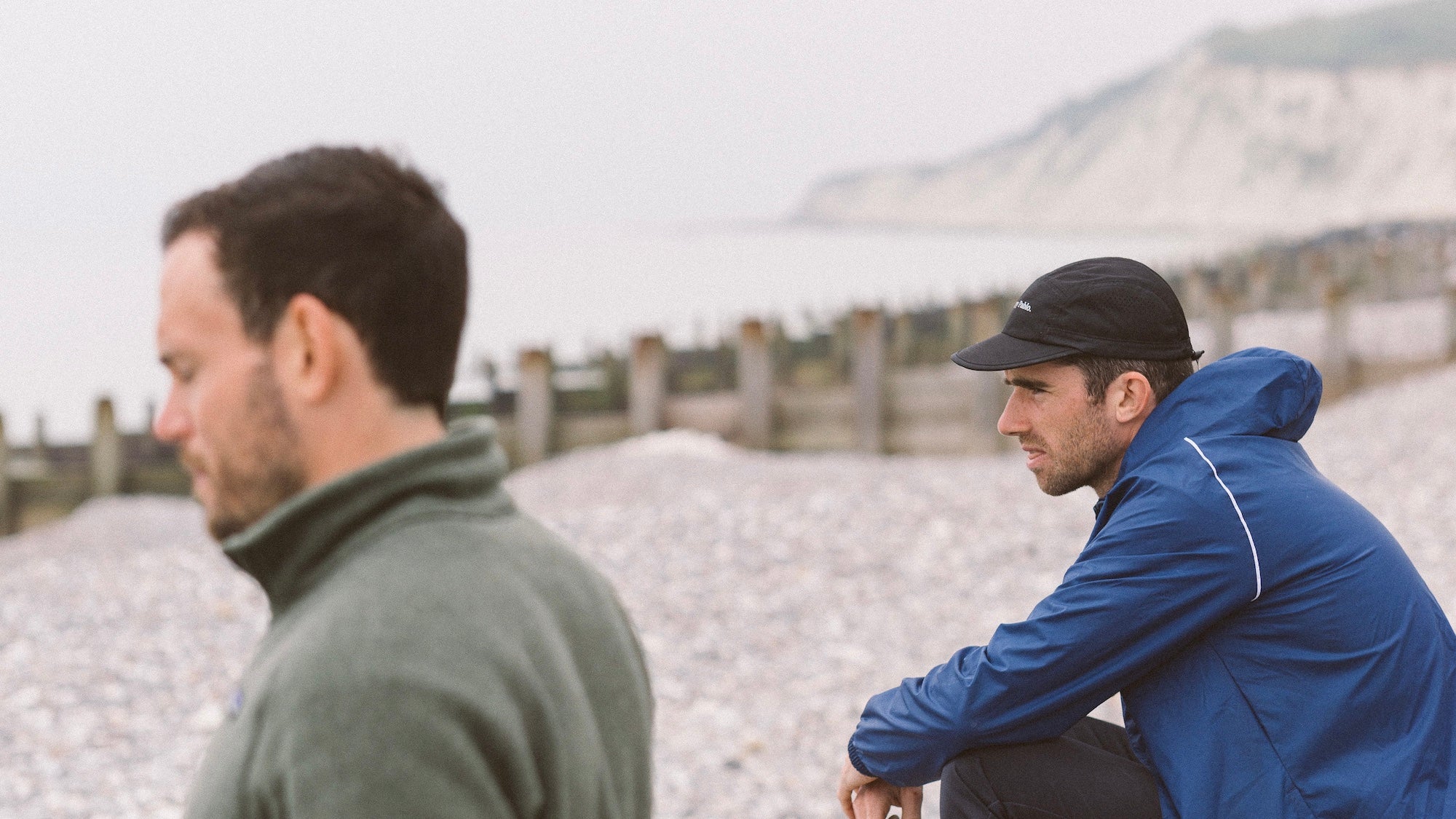 Founders of Angry Pablo on the beach in Eastbourne