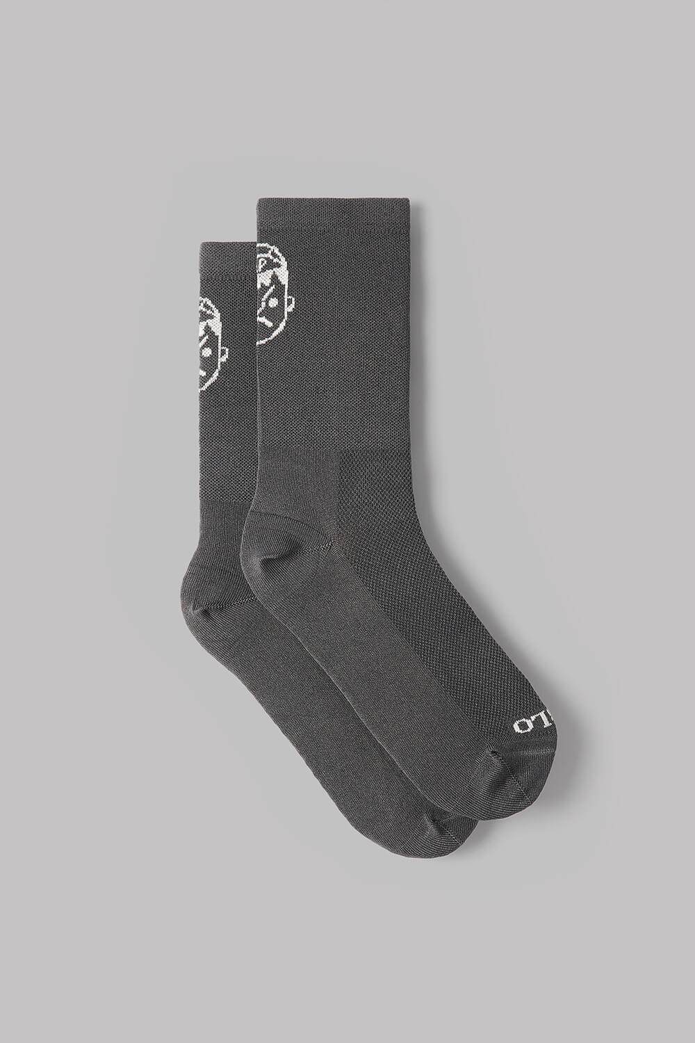 High Top Classic Charcoal Cycling Socks