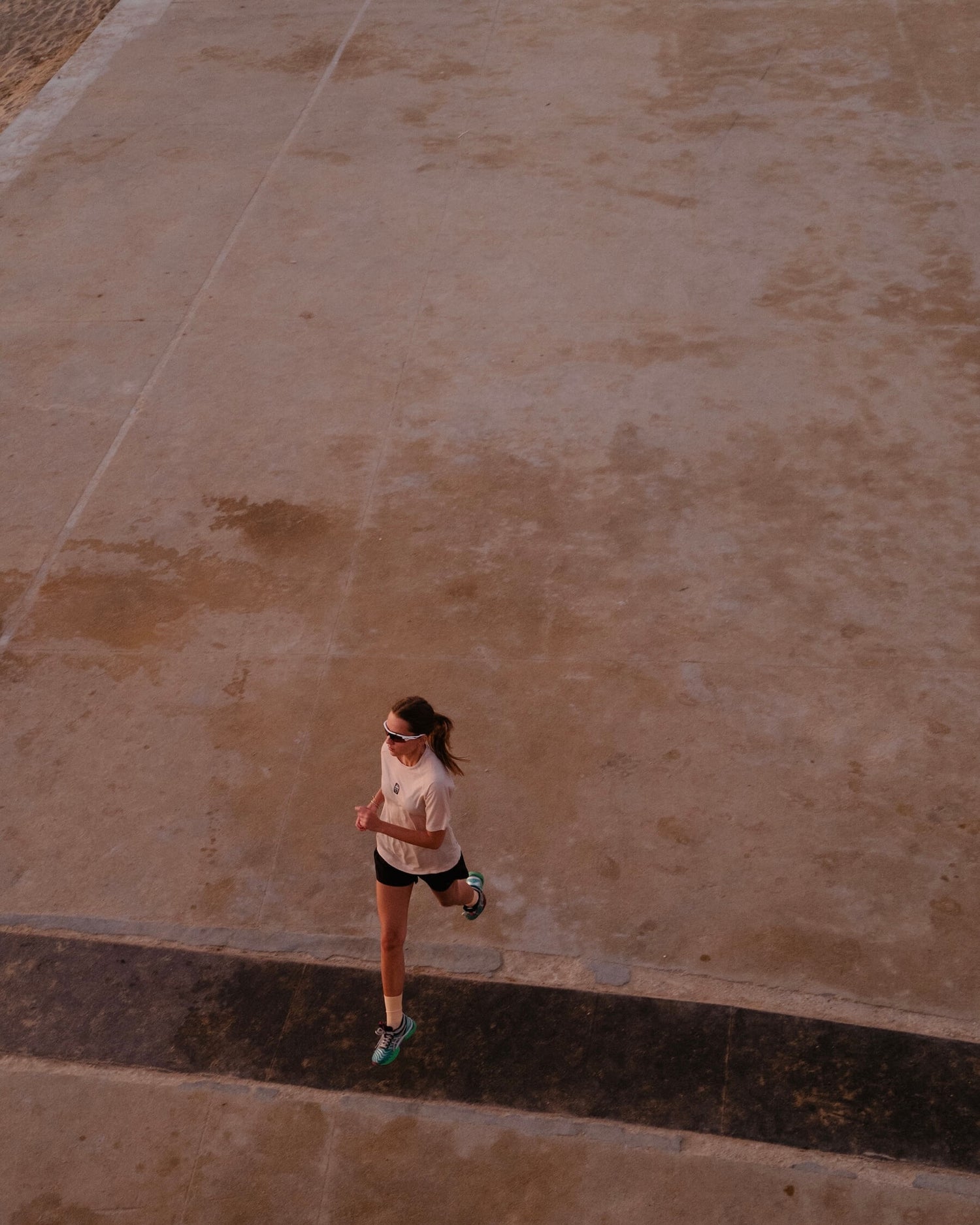 Someone running wearing Angry Pablo lightweight running clothing 