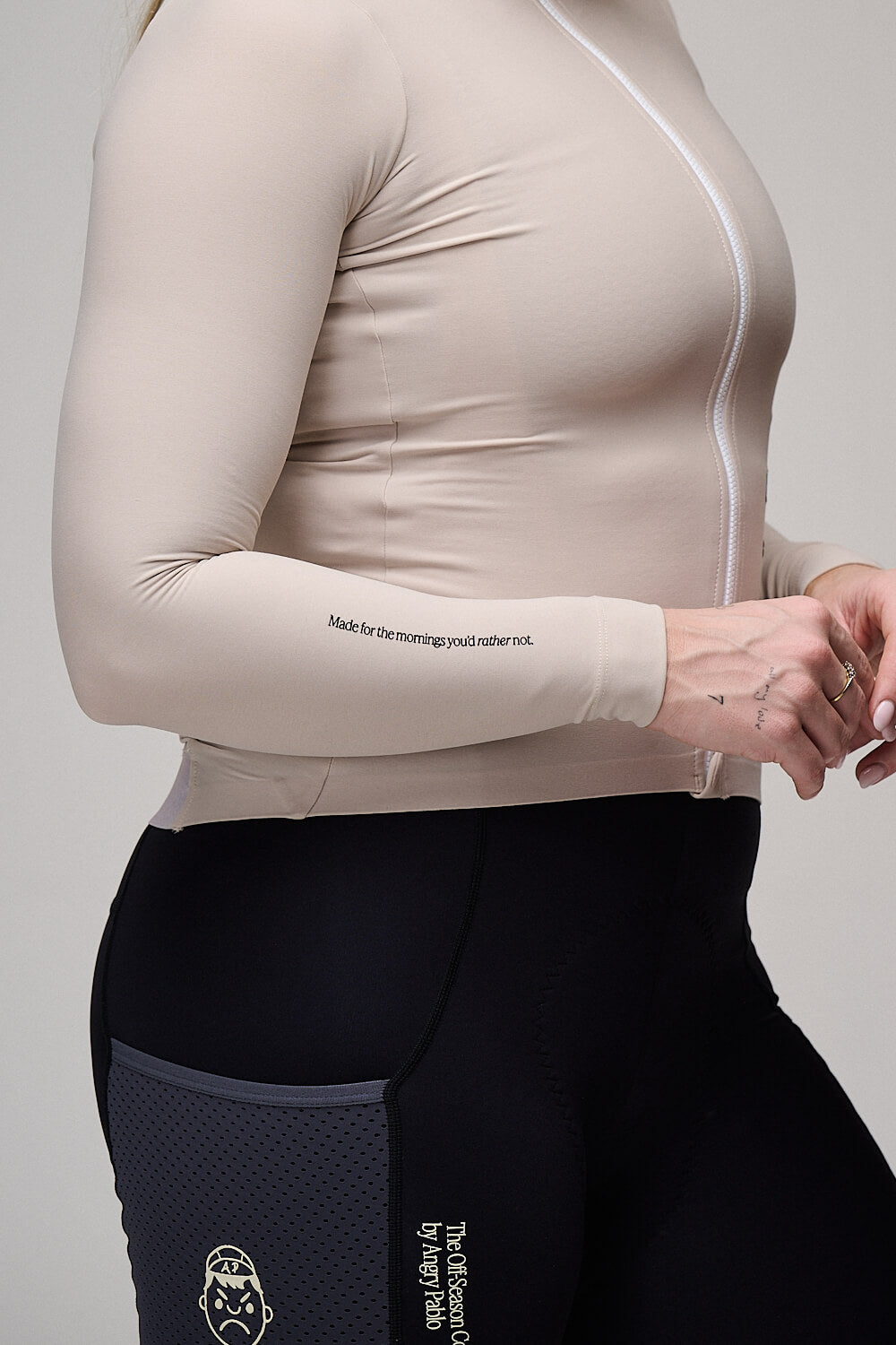 Off-Season Long Sleeve Cycling Jersey | Chalk