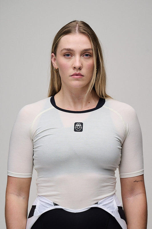 Wool Cycling Base Layer [Short Sleeve] | White Sand