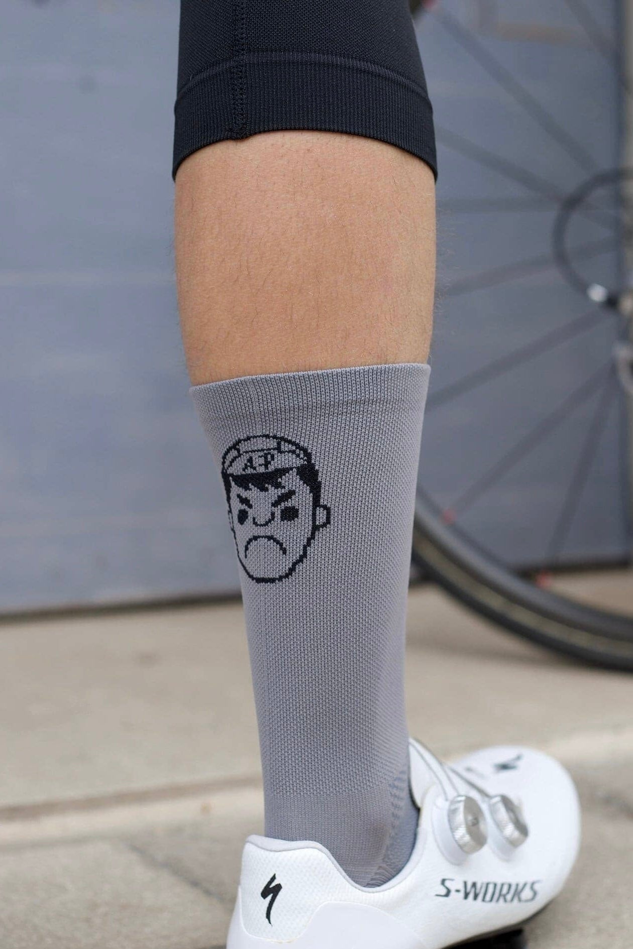 High Top Classic Cycling Socks - Grey