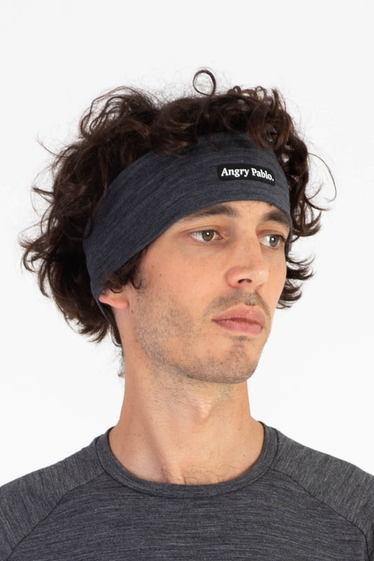 man wearing an angry pablo headband