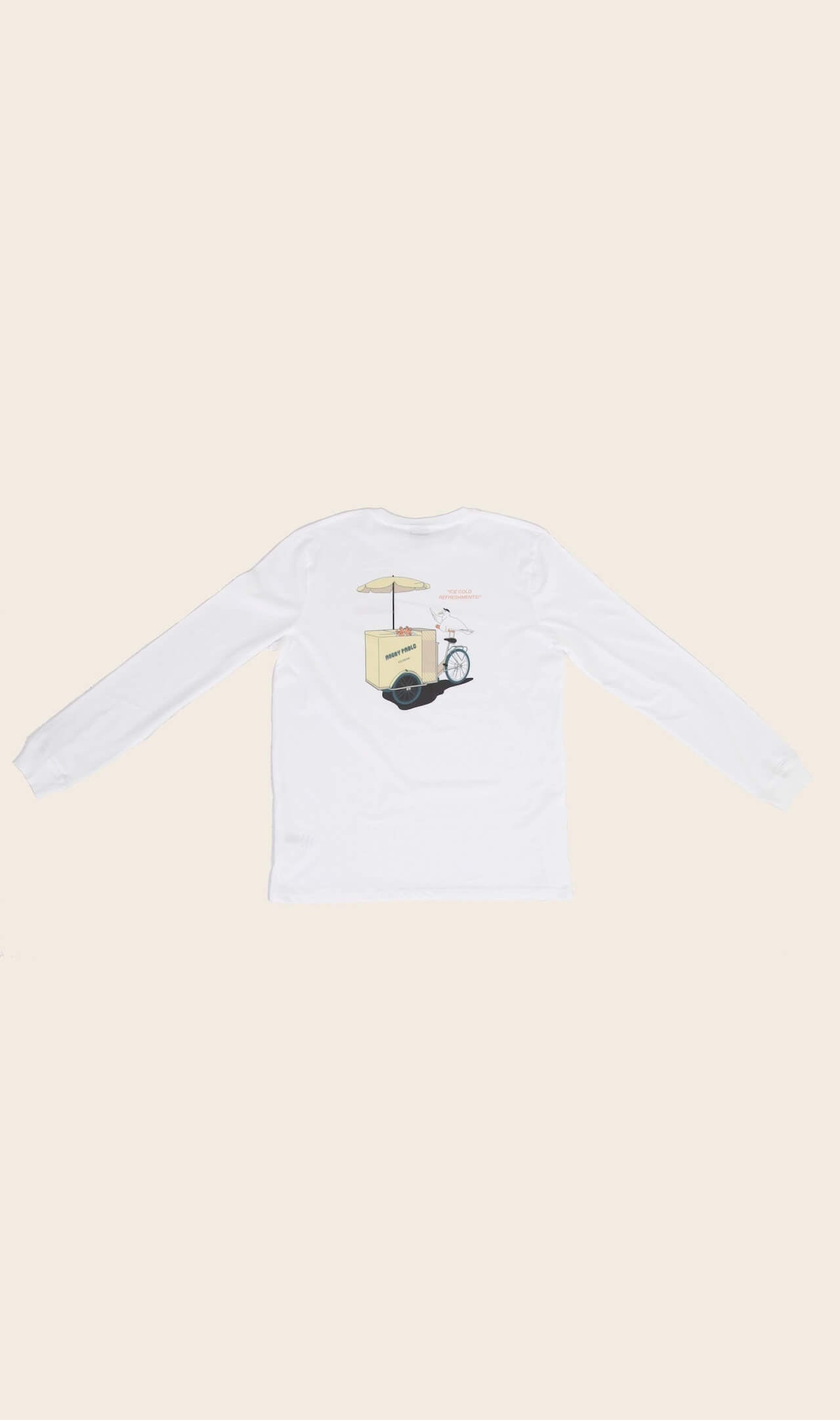 “Ice Cold Refreshments” LS Tee - White
